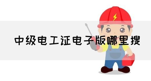 中级电工证电子版哪里搜(图1)