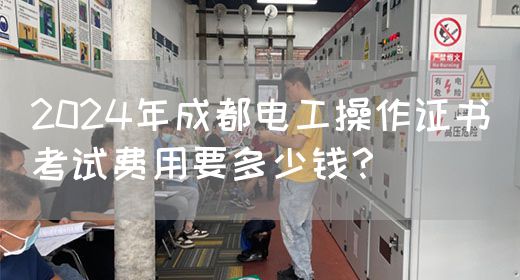 2024年成都电工操作证书考试费用要多少钱？