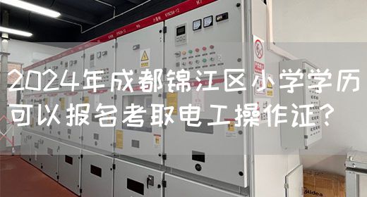 2024年成都锦江区小学学历可以报名考取电工操作证？