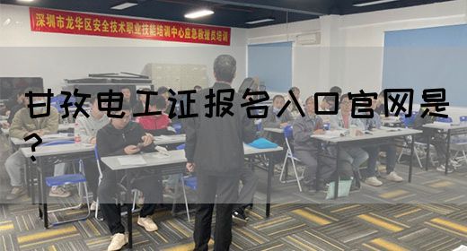 甘孜电工证报名入口官网是？