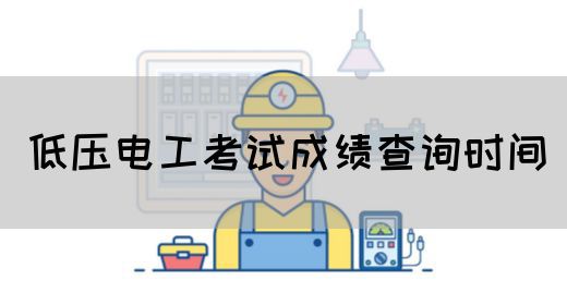 低压电工考试成绩查询时间