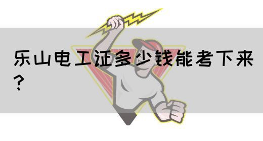 乐山电工证多少钱能考下来？