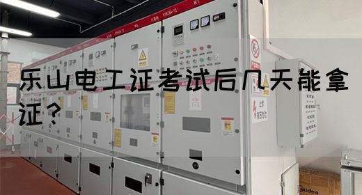 乐山电工证考试后几天能拿证？