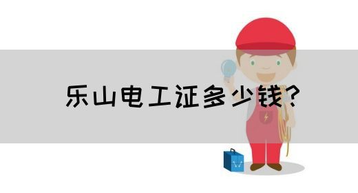乐山电工证多少钱？