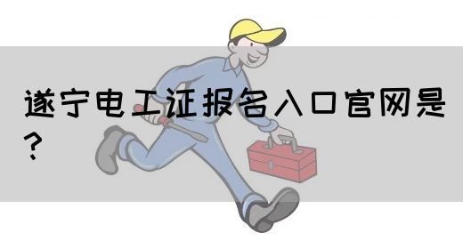 遂宁电工证报名入口官网是？