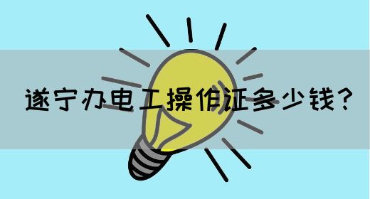 遂宁办电工操作证多少钱？