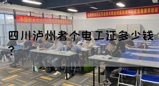 四川泸州考个电工证多少钱？
