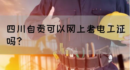 四川自贡可以网上考电工证吗？