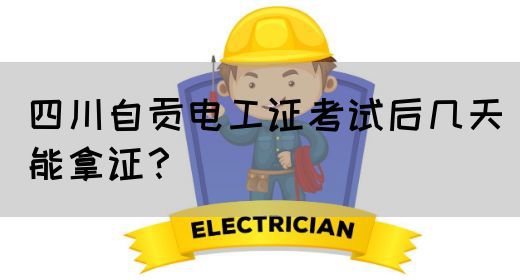 四川自贡电工证考试后几天能拿证？