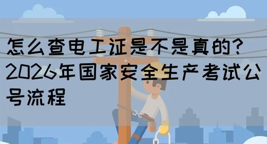 怎么查电工证是不是真的？2026年国家安全生产考试公号流程