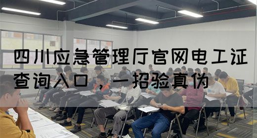 四川应急管理厅官网电工证查询入口，一招验真伪