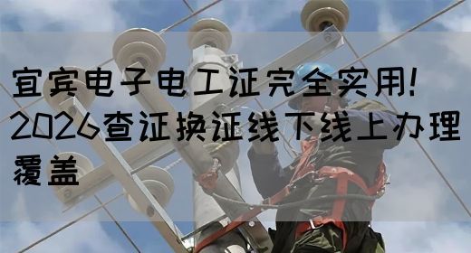 宜宾电子电工证完全实用！2026查证换证线下线上办理覆盖(图1)