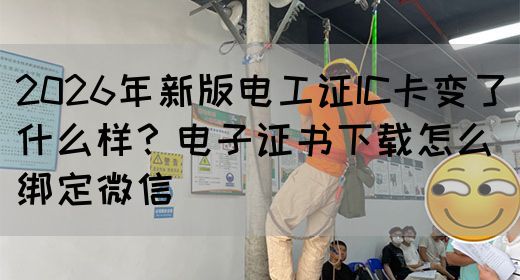 2026年新版电工证IC卡变了什么样？电子证书下载怎么绑定微信