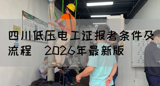 四川低压电工证报考条件及流程（2026年最新版）
