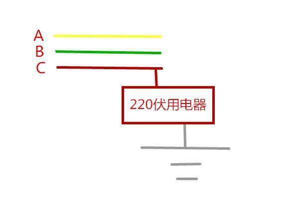 三相电没有零线如何接220伏的照明设备(图1)